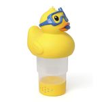 Doli Yearning Pool Chlorine Floater Fits 1" Tablets Mini Floating Pool Chlorine Dispenser for Pools, Hot Tub, Classic Duck…