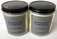 Bath and Body Works 2 Pack Mahoganny Teakwood Single Wick Candle. 7 Oz.