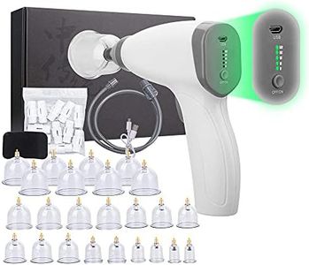 Cupping Therapy Set with Pump, Electric Vacuum Suction Kit Gua Sha Rechargeable One-Key Start, Body Beauty Massage Pain Relif for Home, Salon Use