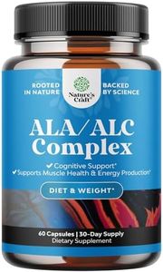 ALC and Alpha Lipoic Acid Supplements - Acetyl l-carnitine Alpha Lipoic Acid Antioxidant Supplement - Essential Fatty Acids for Skin Care Health AMPK Activator and Metabolism Booster for Weight Loss