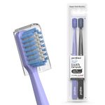 Perfora Dream White Toothbrush For Kids & Adults | With Smart Indicator Bristle | Super Soft Bristles For Sensitive Teeth | Tooth Brush Combo Pack Of 2 | Lavender Love & OG Black