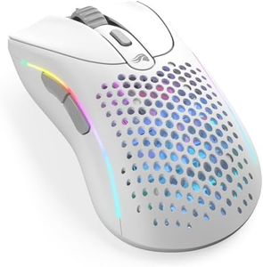 Glorious Gaming - Model D 2 Wireless Ergonomic Mouse, Superlight 66g, up to 210 hr Battery Life, 26K Optical Sensor, 6 Programmable Buttons, 80 Million Clicks, FPS, MMO, MOBA, Battle Royale (White)