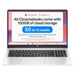HP Chromebook 15.6" | Intel Celeron N4500 Processor | 4 GB RAM | 128 GB eMMC | Intel UHD Graphics | HD Display | Up to 11 hours battery | Chrome OS | Dual Speakers | Mineral Silver | 15a-na0005sa