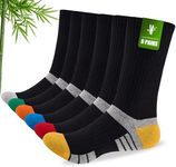 Stoeury Mens Bamboo Socks, Wicking 