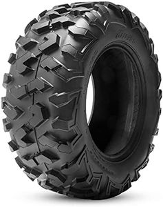 HALBERD 6PLY ATV Tires, 25x10-12 ATV Tires, 6PR All Terrain 25x10x12 Trail Sand ATV UTV Off-Road Tires | 17mm Tread Depth(Pack of 1, Tubeless)