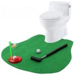 LINSIBEI Toilet Golf Game Set Funny Toilet Mini Golf Set Practice Mini Golf in Any Restroom/Bathroom Great Toilet Time Funny Gag Gifts for Golfer