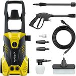 Vytronix JETW1800 Powerful Electric Pressure Washer 1800W | 135 Bar | Jet Wash Kit | High-Performance Power Cleaner for Car, Home, Patio and Garden Furniture Yellow