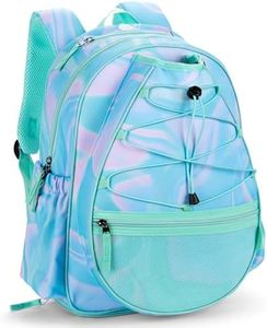 Choco Mocha Kids Tennis Bag for Girls, Kids Tennis Backpack Racket Bag, junior tennis bag 16 Inch, Teal Green