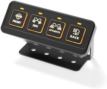 Somaer Wireless 4 Gang Switch Panel,Multifunction Remote Control Offroad Light Waterproof Switch Panel,with Universal Circuit IC Control System and Switch Pod for 12V-24V Truck SUV ATV UTV Car etc