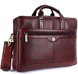 Hammonds Flycatcher Leather 20 L Brown Laptop Briefcase for Men