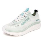 Nautica Women's Fashion Sneaker Lace-Up Running Shoe Casual Max Cushioning Walking Tennis Sneaker, Light Blue-venera, 5 UK