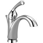 Delta Faucet Haywood Single Hole Bathroom Faucet, Single Handle Bathroom Faucet Chrome, Bathroom Sink Faucet, Diamond Seal Technology, Drain Assembly, Chrome 15999-DST