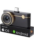 Thermal Master P3 - Thermal Camera for iOS & Android, 8mm Macro Vision Infrared Imager w/Manual Lens, 512x384 Super Ir Resolution, 3.6℉ Accuracy, 35mk NETD, Work for Home PCB Inspection, Black