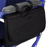 Vive Wheelchair Accessories Bag - Side Arm Rest Pouch for Rollator, Walkers, Power Wheel Chairs, Scooters - Storage Organizer for Elderly, Seniors, Adults - Lightweight, Heavy Duty