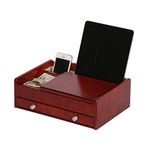 Davin Men's Dresser Top Valet in Dark Burlwood Walnut Finish