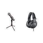 Samson Q2U Handheld Dynamic USB Microphone Recording and Podcasting Pack + Audio-Technica ATH-M20X Professional Studio Monitor Headphones