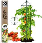 K-Brands Tomato Cage – Premium Tomato Plant Stakes Support Cages Trellis for Garden and Pots (Upto 48 Inches Tall)