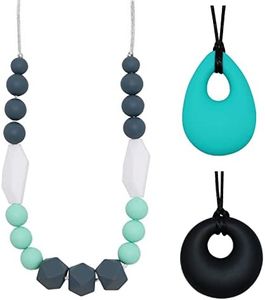 Sensory Chew Necklaces for Boys Girls, Silicone Chewy Necklace Sensory Toys for Kids with Autism Anxiety ADHD SPD, Sensory Chew Toys Reduce Chewing Biting Fidgeting for Adult Chewer