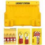 Lockout Tagout Station Board, Durable Visualization Management Lock Out Tag Out Station with Cover for Padlocks, for Lockout Safety Supply, Approx. 565x400x65mm