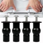 4 Pack Universal Toilet Lid Seat Hinges Bolts Toilet Seat Fittings Expanding Rubber Top Nuts Screw Fixings WC Blind Hole Fittings