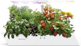 ACONEE 12 Pods Hydroponics Growing System Indoor Garden, Special Boat-Shaped Design White Herb Garden Kit with 24W 5 Color Full Spectrum LED Grow Light, Dual Street Light Boards with 3 Timing Modes