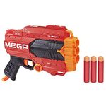 Nerf Mega Tri-Break Blaster - Break Open Barrel to Load Darts - 3-Dart Capacity - Includes 3 Official Mega Darts, Multicolor