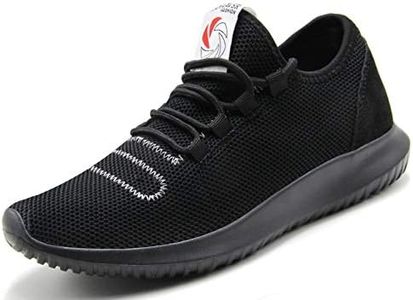 CAMVAVSR Men's Athletic Shoes Fashion Lightweight Breathable Mesh Soft Sole Easy Wear Running Sneakers for Men Black Size 10