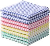 Oeleky Dish Cloths for Kitchen Washing Dishes, Super Absorbent Dish Rags, Cotton Terry Cleaning Cloths Pack of 8, 12x12 Inches