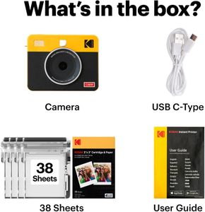 KODAK Mini Shot 3 Retro Instant Camera Printer – Portable Photo Printer