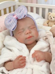 Abenduot 18inch Pascale Girl Full Body Silicone Baby Dolls Can Open Mouth Real Life Anatomically Correct Newborn Girl Dolls