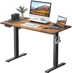 AIMEZO 48 * 24 Inch Ergonomic Standing Desk,Height Adjustable Electric Sit Stand Desks with Smart Memory Lifting Sturdy Tabletop Motor Computer Workstation for Home, Office(Brown & Black)