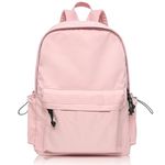 BITUOR School Backpack, Casual Daypack Women, Causal Travel Vacation School Bags, High School Bag College Backpack, Work Daypack Lightweight Rucksack Secondary School Bookbag for Teenage Girls, Pink