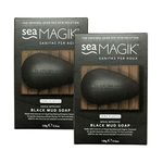 (2 Pack) - Dead Sea Spa Magik - Black Mud Soap | 100g | 2 PACK BUNDLE