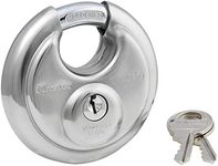 Master Lock 40D Stainless Steel Discus Padlock with Key,Silver