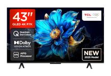 TCL 43P7K-UK 43" QLED 4K Ultra HD HDR Google TV (Google Assistant, Freeview Play, Dolby Atmos, Dolby Vision, HDR10+, 120Hz Game Accelerator, Motion Clarity，2025 New Model)