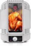 NutriChef AZPKRT15 Vertical Rotisserie Cooker, 1 pounds, White