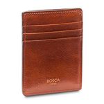 Bosca Men's Dolce Collection - Deluxe Front Pocket Wallet (One Size, Amber)