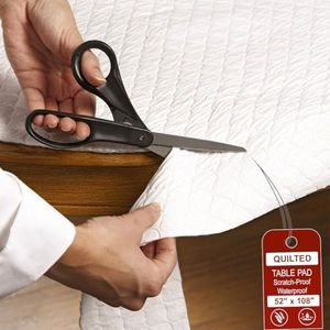 LAMINET - Deluxe Cushioned Heavy-Duty Customizable Quilted Table Pad - 52" x 108" Oblong