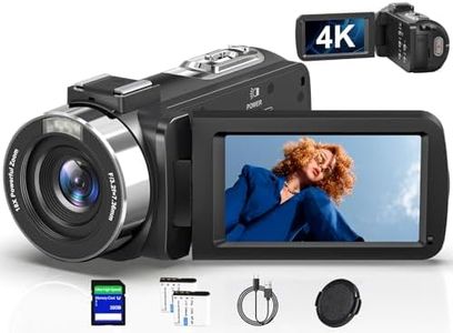 Camcorder Video Camera 4K 80MP 18X Zoom Webcam Night Vision Vlogging Camera