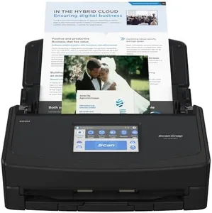 ScanSnap iX1600 Wireless or USB High-Speed Cloud Enabled Document, Photo & Receipt Scanner with Large Touchscreen and Auto Document Feeder for Mac or PC, 17 watts, Black