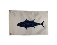 12x18" Tuna Boat Fishing Flag,Durable All-Weather Nylon with grommets for Outdoors, Made in USA