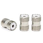 PL259 Coupler, 3-Pack RFAdapter UHF Female to Female SO239 Barrel Coax Connector Adapter, Cable Extention for CB Ham Radio Antenna, SWR Meter