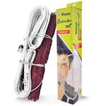 Vixen Premium Badminton Net with Steel Wire Cable | Heavy Duty Nylon Tournament Net with Reinforced White Tape | Indoor & Outdoor