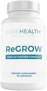 ReGrow Hair Activation Formula - Hair Growth Vitamins with Biotin and Saw Palmetto - Hair Loss Treatments for Women and Men - Thicker and Fuller Hair Supplement, PureHealth Research 120 Capsules