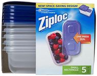 Ziploc One Press Seal Small Rectangle Container - 5 ct