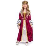 Dress Up America Queen Costume for Girls - Kids Renaissance Princess Costume - Royal Gown and Crown Set