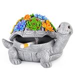 Grovind Ashtrays with Lid, Cute Turtle Outdoor Ashtray for Cigarettes, Windproof Ash Tray Decor for Home Office Indoor and Outdoor