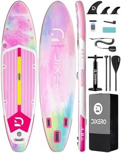 Dixero Inflatable Stand Up Paddle Board 11'*33", Extra Wide Paddle Boards for Adults, SUP with Premium Accessories, Adjustable Paddle, Hand Pump, Bottom Fin, Leash Waterproof Phone Bag