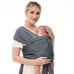 Momcozy Baby Sling Wrap, Baby Sling for Newborn up to 50 lbs, Baby Wrap Adjustable for Adult Fits Sizes XXS-XXL, Easy to Wear Infant Baby Wrap Carrier, Ergonomic Front Facing/Back Carrier Slings