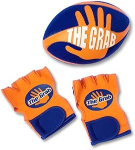 The Grab Football - Make Incredible One Handed Catches, Game of Catch and Throw Football Toy, Includes 2 Gloves